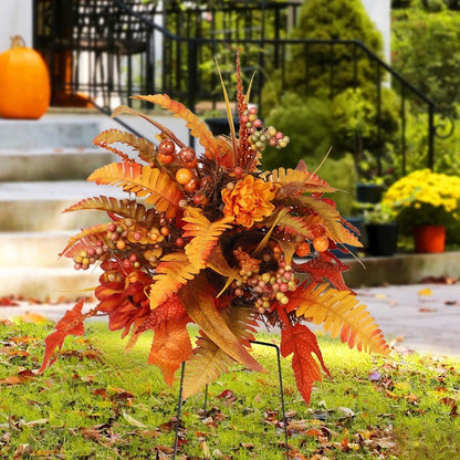 💥Hot Sale 49% off 🍂 Autumn Harvest Floral Garden Stake Arrangement