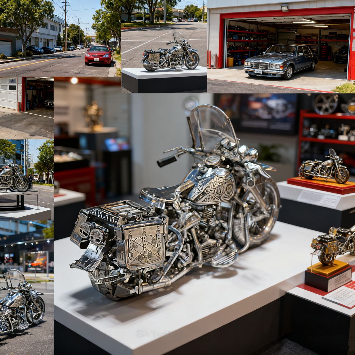 🔥Silver Motorcycle 3D Metal Assembly Puzzle
