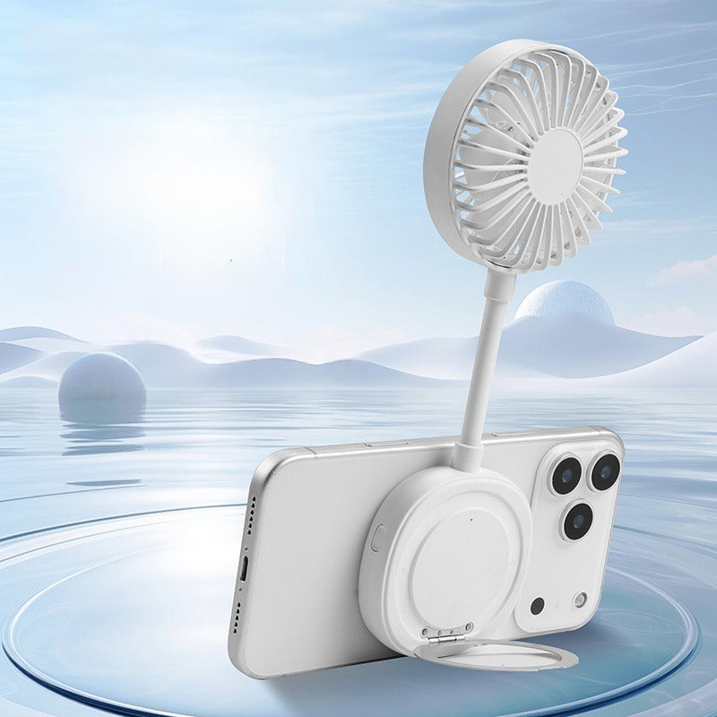 🌬️Magnetic Phone Back Mini Fan | Rechargeable Flexible Gooseneck Portable Fan