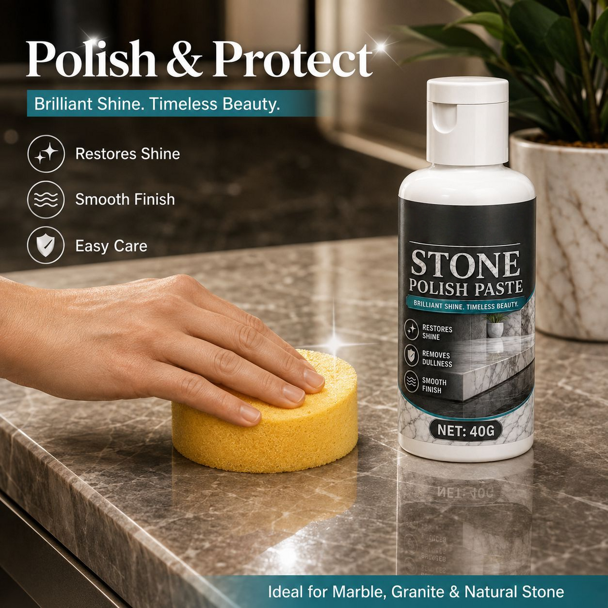 🌟2PCS-Stone Polish Paste | Restore glossy shine for your stone surfaces ✨