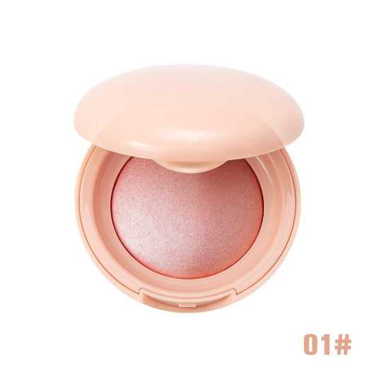 🍑 Silky Pearlescent Powder Blush | Hydrating Waterproof Luminous Cheek Blush Compact