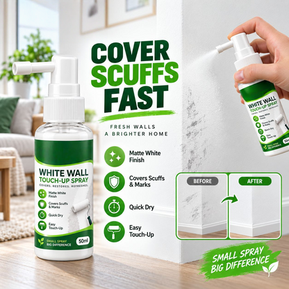 ✨White Wall Repair Spray – Suitable for household wall stains, scratches, and small nail holes.