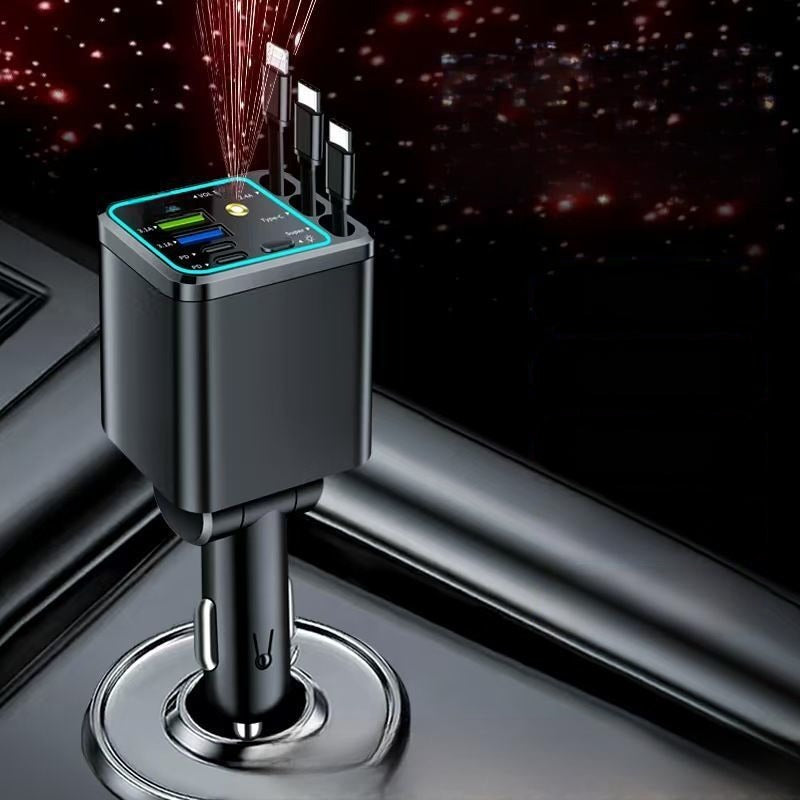 ⚡7-in-1 Retractable Car Charger