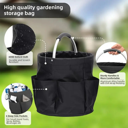 Fold‑able Garden Tool Storage Bucket Bag-All‑purpose Portable Organizer For Outdoor Daily‑use
