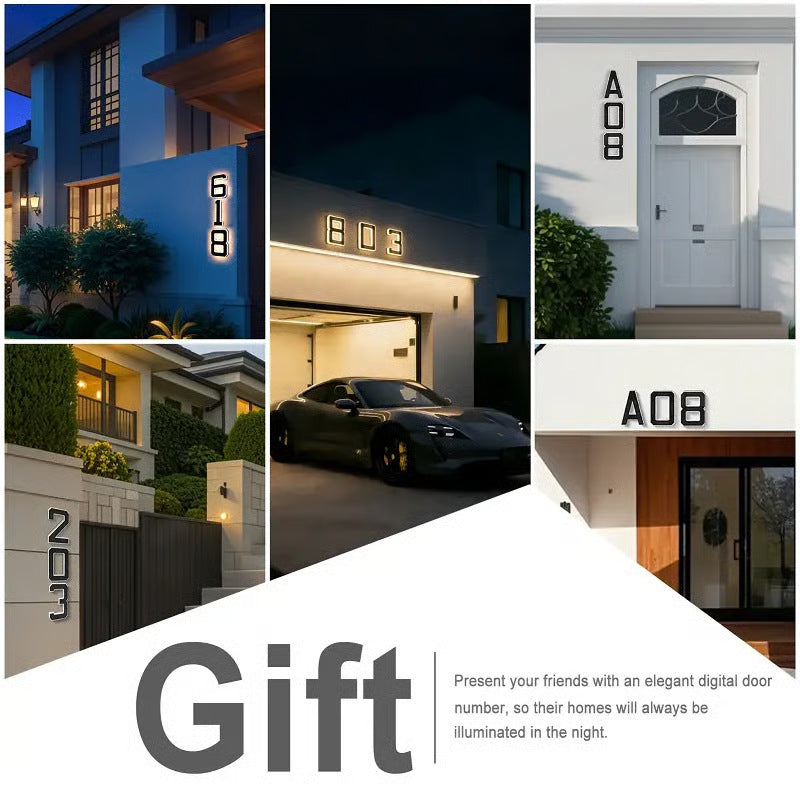 ☀️ Solar LED Illuminated House Numbers