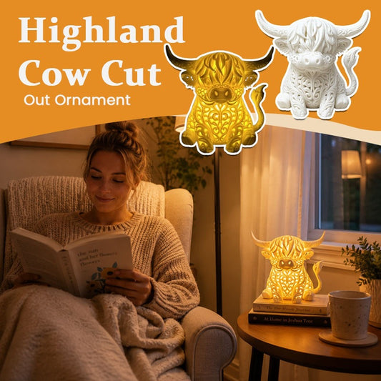 🐮 Highland Cow Projection Night Light — Glow & Cast Magical Patterns! ✨🌙