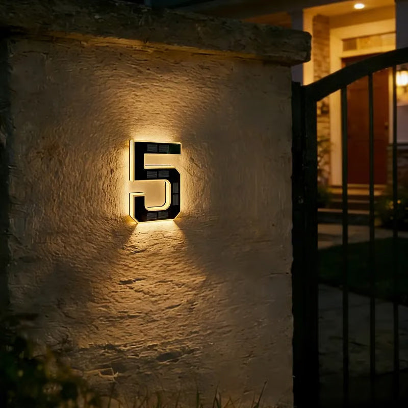 ☀️ Solar LED Illuminated House Numbers