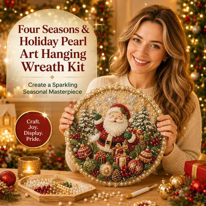 ✨ Four Seasons & Holiday Pearl Art Hanging Wreath Kit