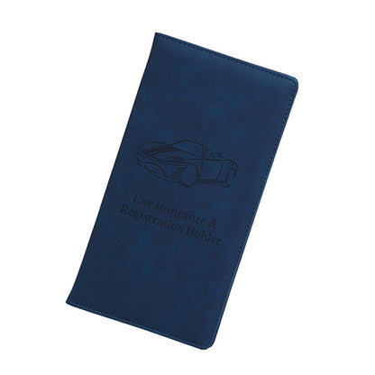🚗 Car Registration & Insurance Document Holder | Premium PU Leather Vehicle Document Wallet