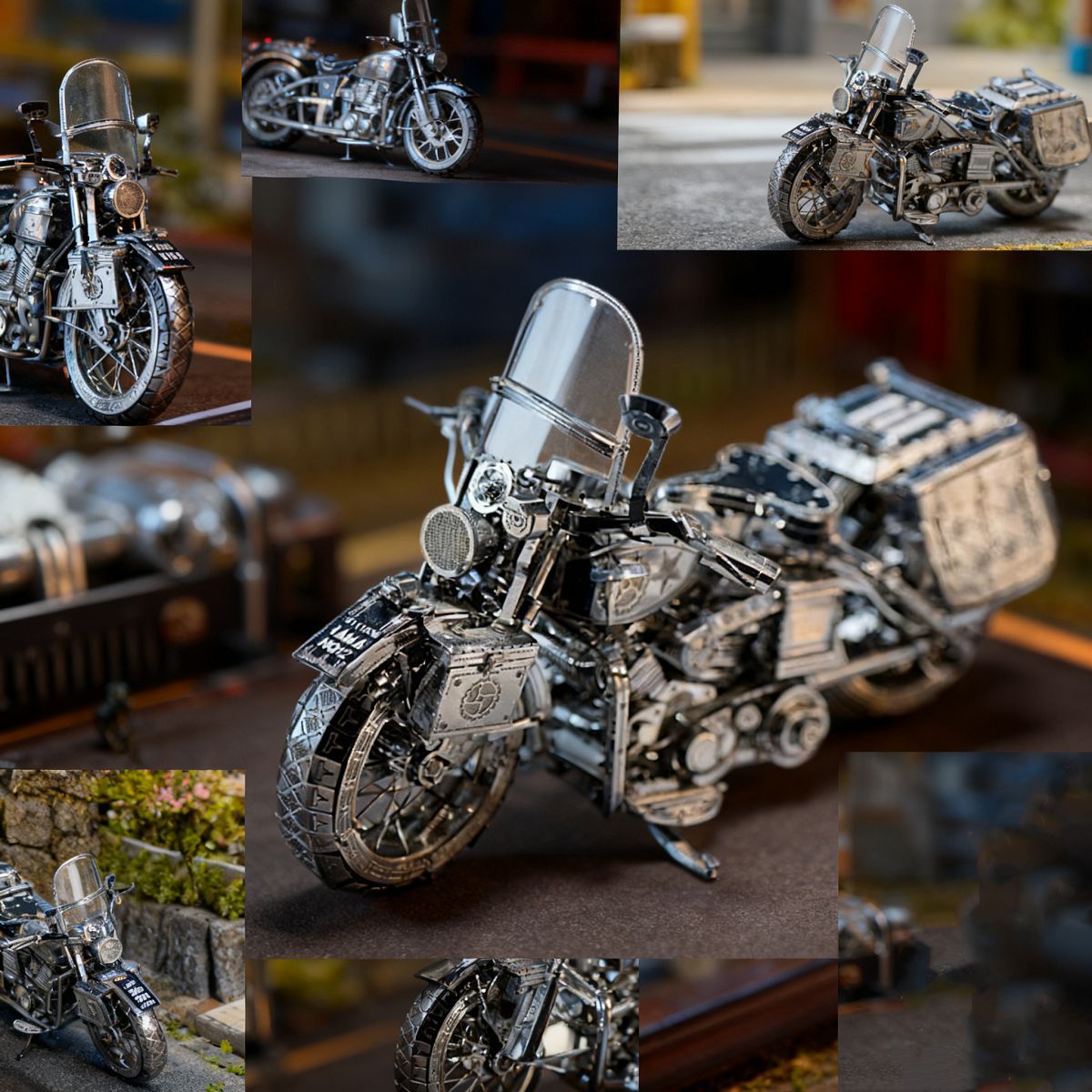 🔥Silver Motorcycle 3D Metal Assembly Puzzle