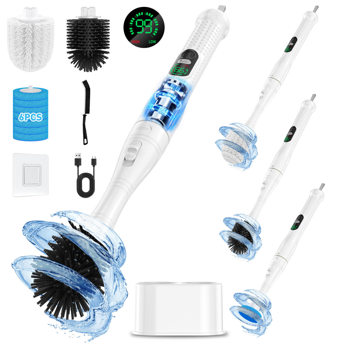 🧼 Electric Toilet Brush, Rechargeable 360° Cleaning Brush