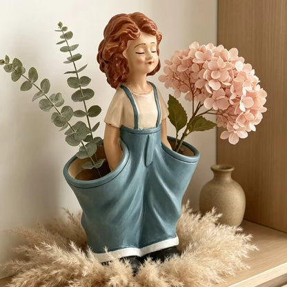 ✨Cute Girl Figurine Planter & Desktop Storage Holder