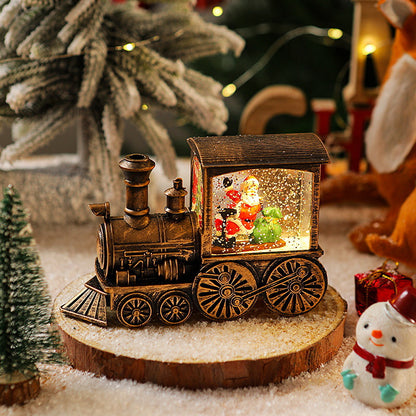 🎄Christmas train ornament with snowflake lights❄️