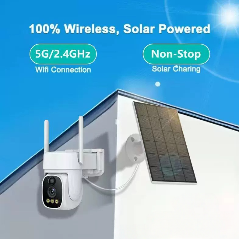 ☀️Solar‑Powered Outdoor Security WiFi Camera