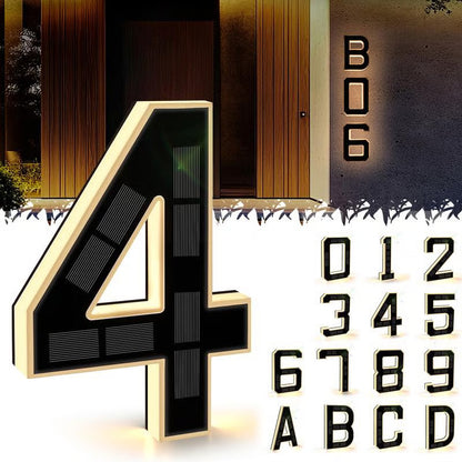 ☀️ Solar LED Illuminated House Numbers