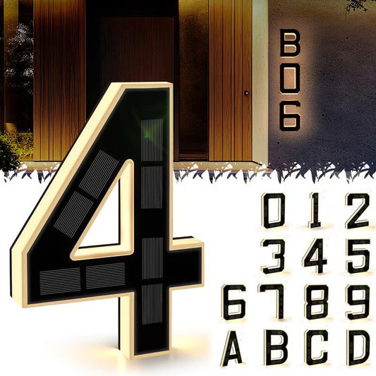 ☀️ Solar LED Illuminated House Numbers