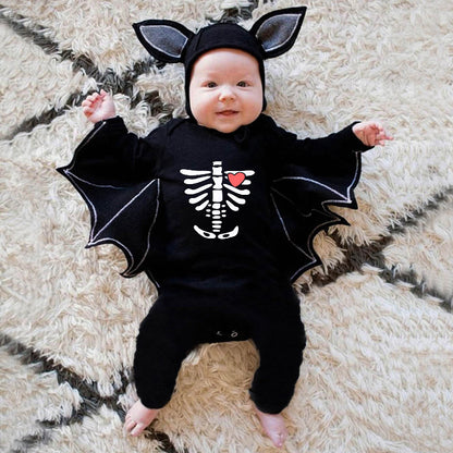 🦇 Baby Bat Halloween Costume Romper | 2 Prints Available