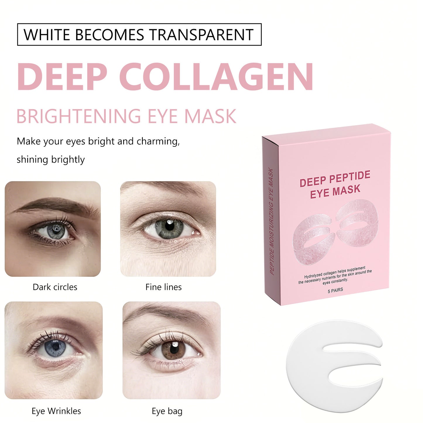 Deep-Penetrating Peptide Collagen Eye Mask