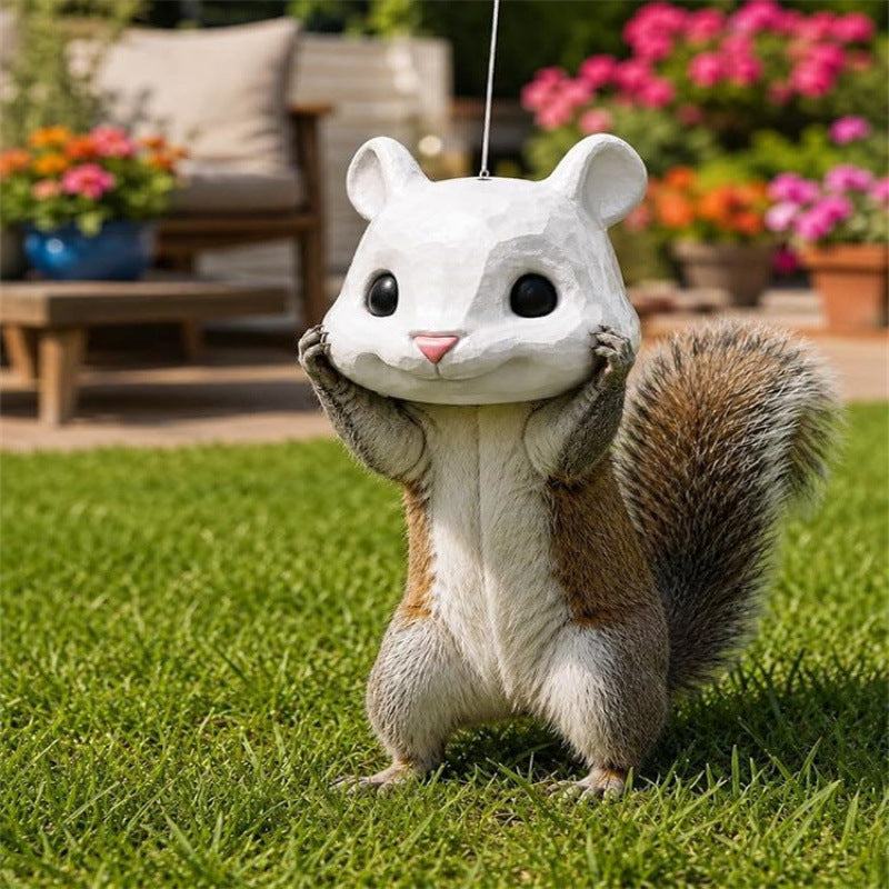 🐿️Squirrel Head Feeder - Big Funny Animal Head Squirrel Feeder for Outdoor Garden