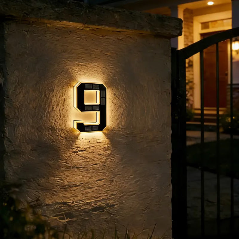 ☀️ Solar LED Illuminated House Numbers
