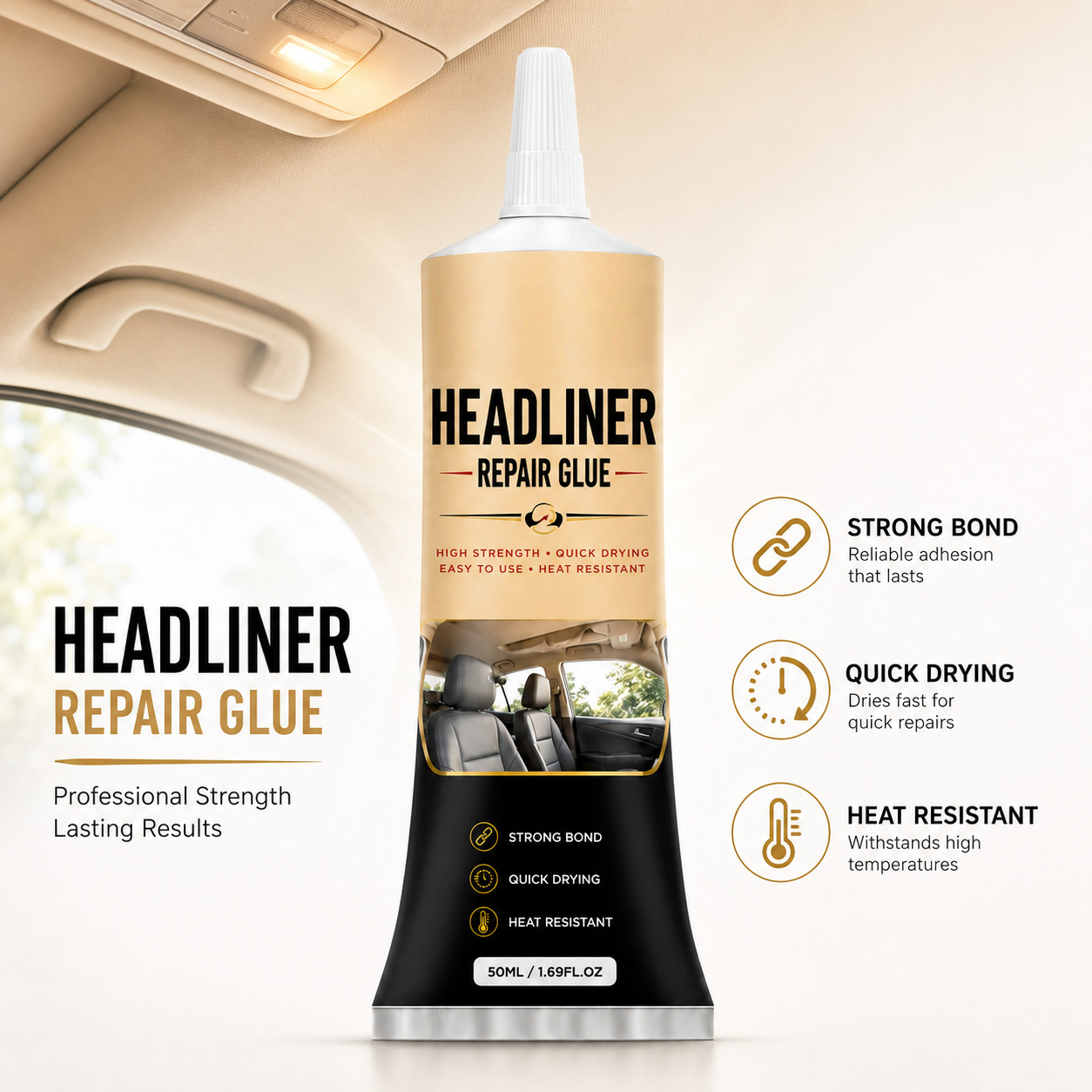 🚗Car Headliner Repair Glue | Automotive Interior Fabric Adhesive