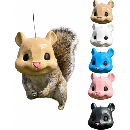 🐿️Squirrel Head Feeder - Big Funny Animal Head Squirrel Feeder for Outdoor Garden