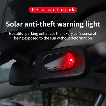 🚨Solar-Powered Simulated Car Alarm Light （2PCS）– Light-Sensing LED Security Warning Flasher