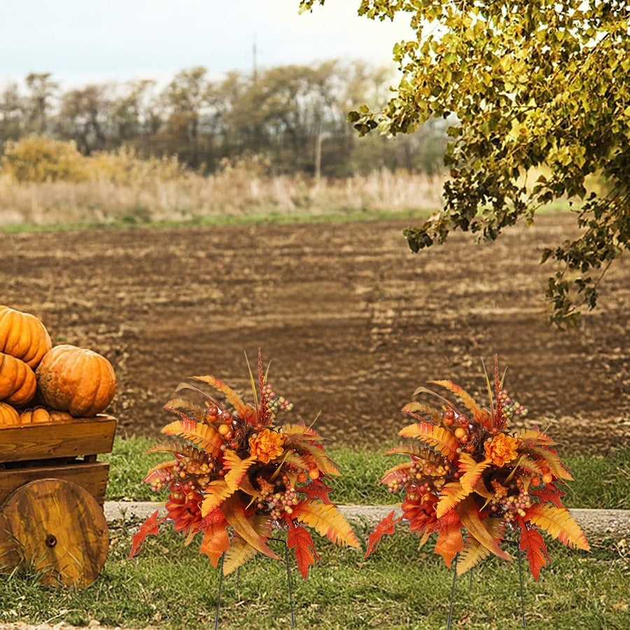 💥Hot Sale 49% off 🍂 Autumn Harvest Floral Garden Stake Arrangement