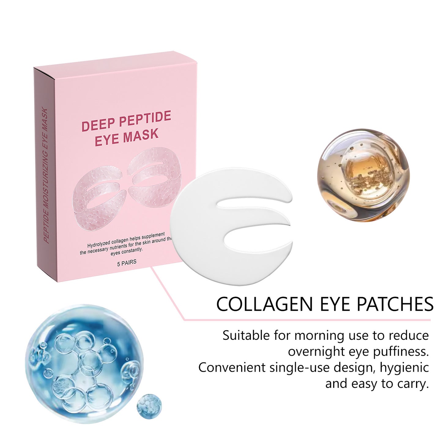 Deep-Penetrating Peptide Collagen Eye Mask