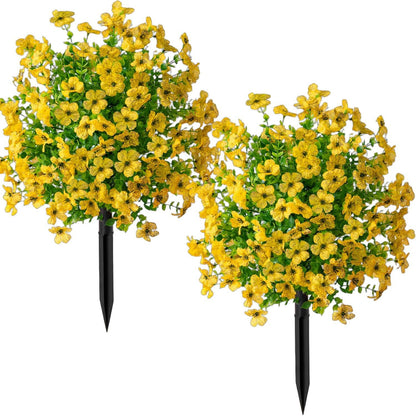 Artificial Outdoor Fake Flowers with Ground Stake