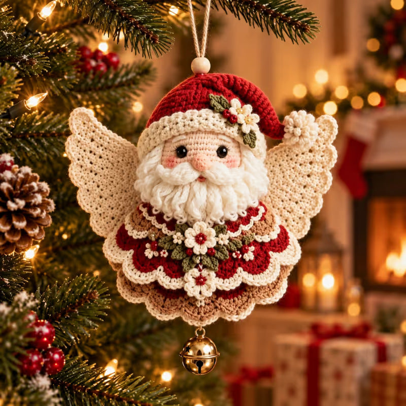 ⛄ 5 Styles Christmas Angel Crochet Ornament Set