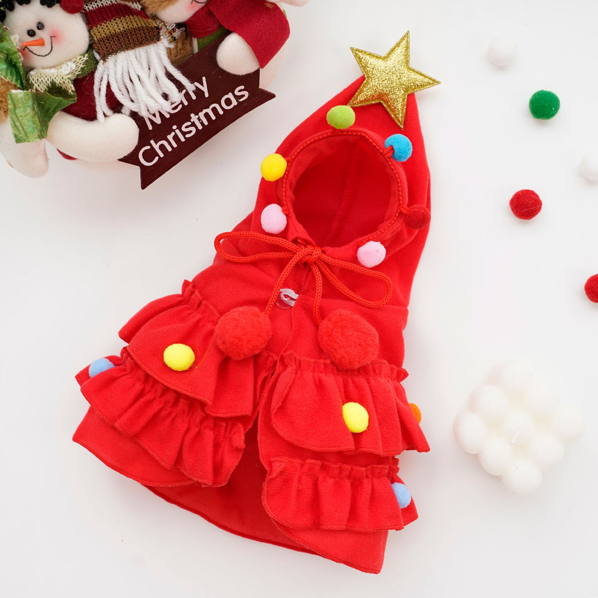 🎄 Christmas Tree Pet Costume | Cute Hooded Cape for Dogs & Cats🐕