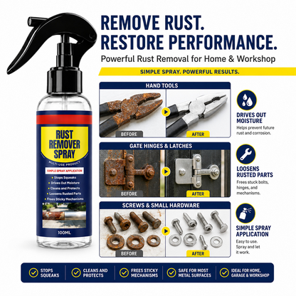 🔥Multifunctional Rust-Removing Lubricant | One-Spray Solution For All Your Rusted Metal