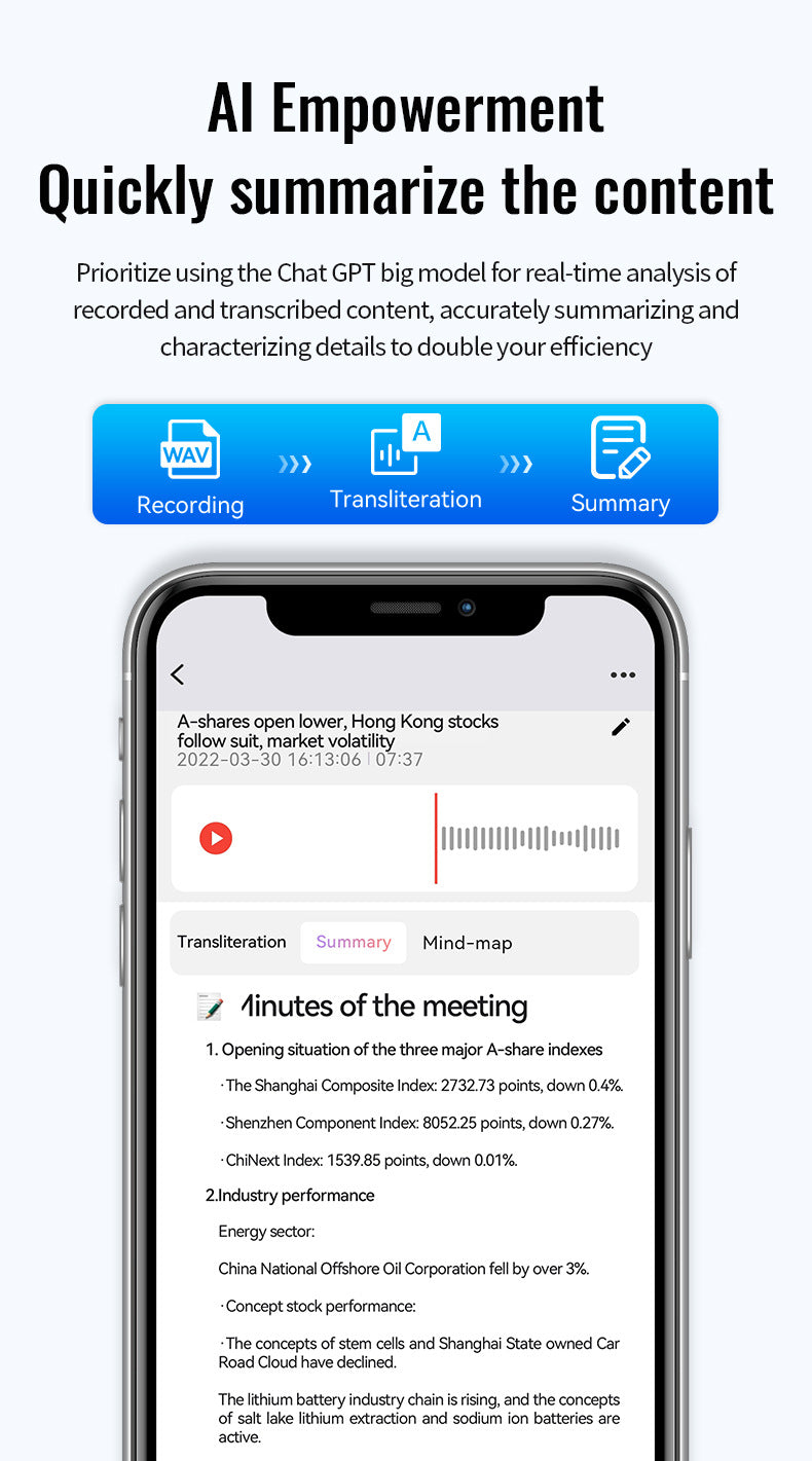 🎙 AI Smart Magnetic Bluetooth Voice Recorder | Real-Time Transcription & 60-Language Translation
