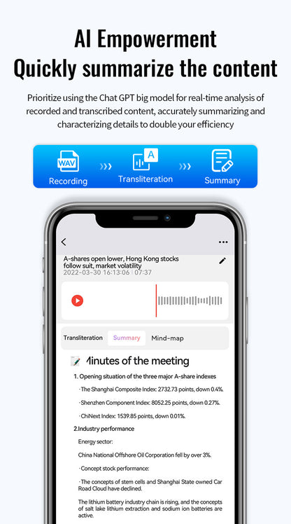 🎙 AI Smart Magnetic Bluetooth Voice Recorder | Real-Time Transcription & 60-Language Translation