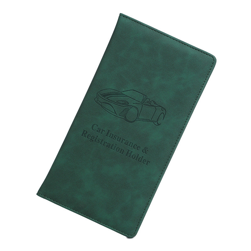 🚗 Car Registration & Insurance Document Holder | Premium PU Leather Vehicle Document Wallet
