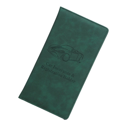 🚗 Car Registration & Insurance Document Holder | Premium PU Leather Vehicle Document Wallet
