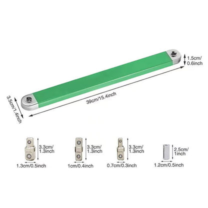 🔧Impact-Ready Offset Wrench Extender with Universal Drive Adapters for Tight Spaces