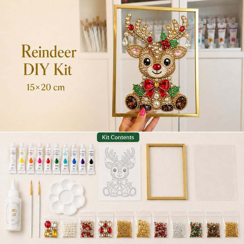 ✨🎁 Jewel & Pearl Christmas Tree DIY Painting Craft Kit