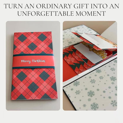 🎄🎉 Christmas Waterfall Gift Card Holder Booklet-4-Pack