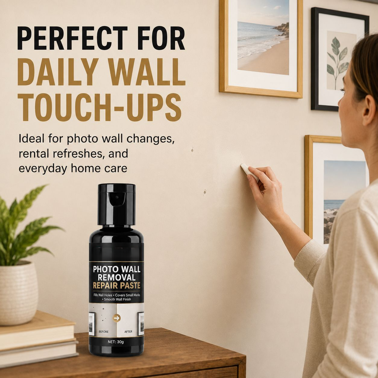 Wall Repair Paste for Nail Holes and Hook Marks-2PCS
