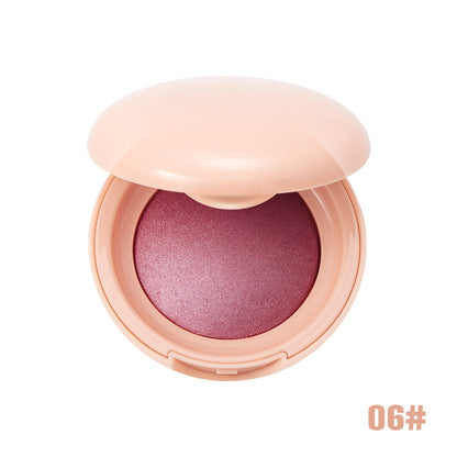 🍑 Silky Pearlescent Powder Blush | Hydrating Waterproof Luminous Cheek Blush Compact