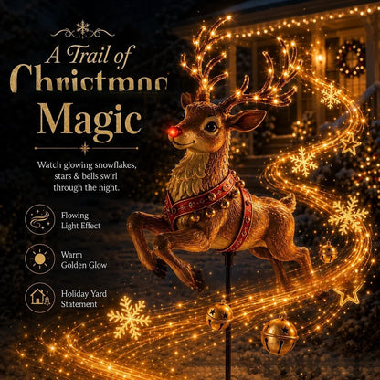 🔥Free Shipping - 🎅✨ 2026 New Santa’s Flying Sleigh Gift Cascade –  Christmas Garden Light