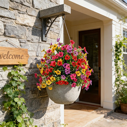 Artificial Outdoor Fake Flowers with Ground Stake