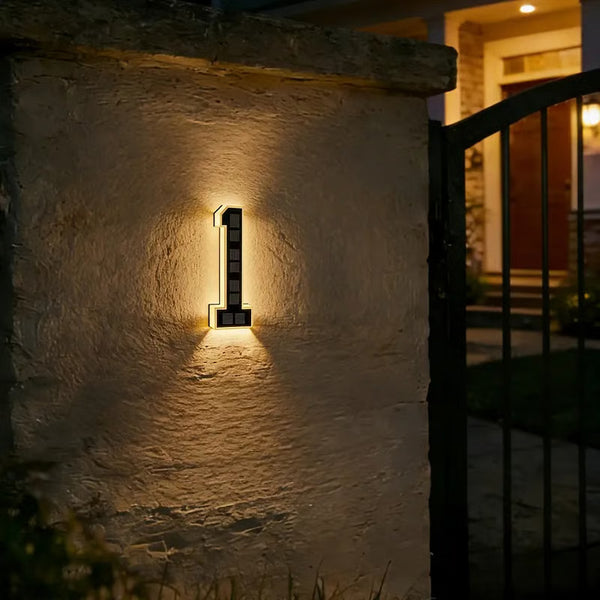 ☀️ Solar LED Illuminated House Numbers