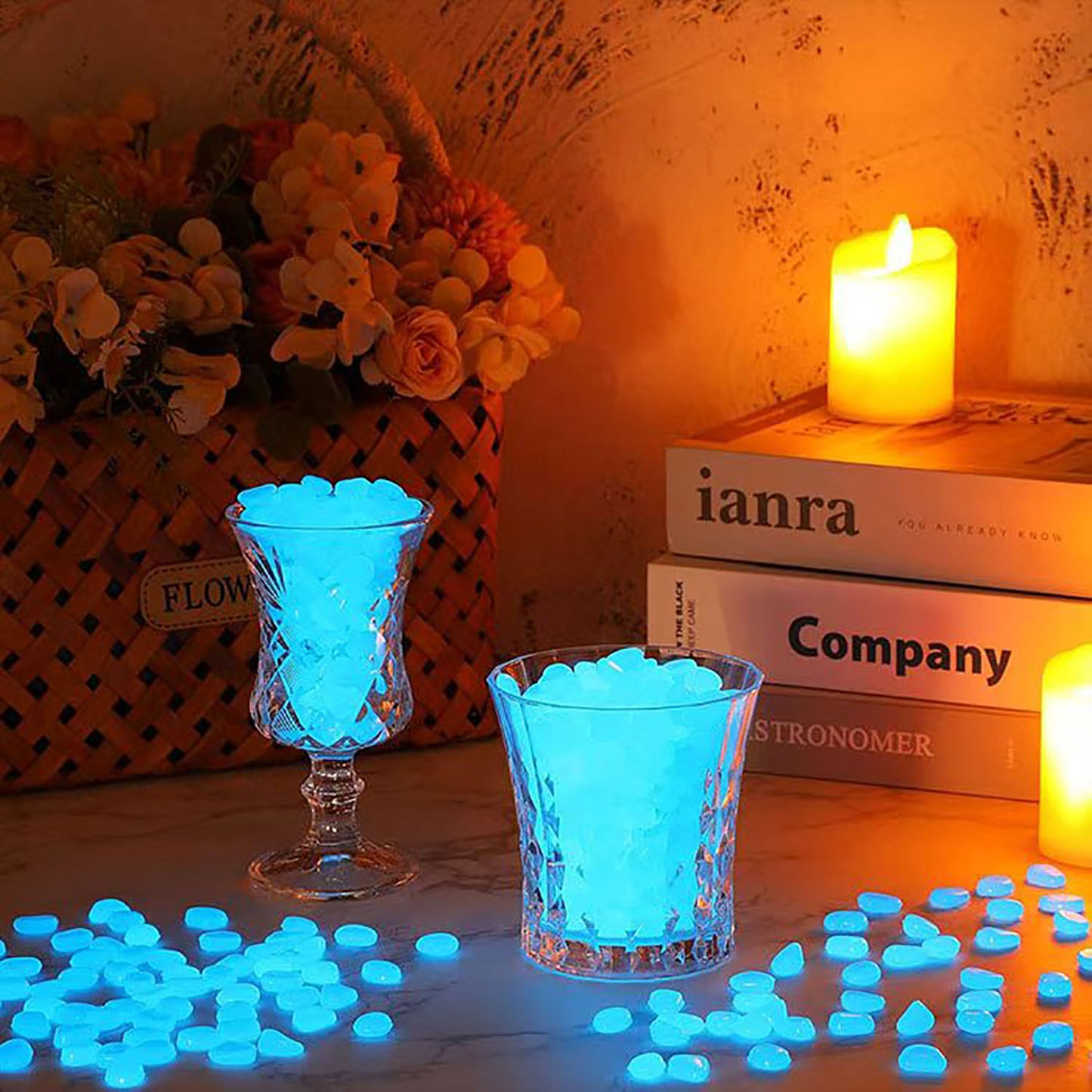 🌈Colorful Glow-in-the-Dark Garden Stones