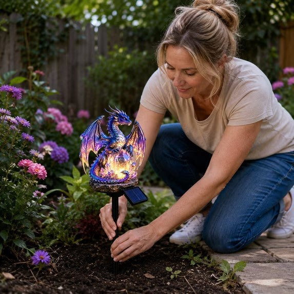 🐉Solar Dragon Crystal Garden Light – Glowing Fantasy Outdoor Yard Decor with Solar Panel