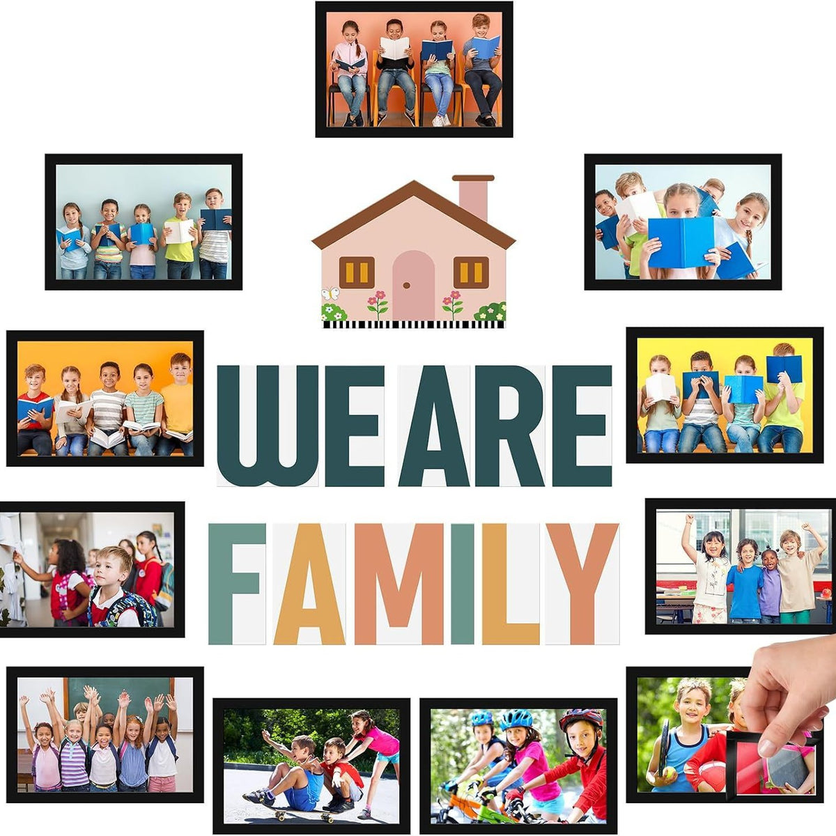🏫 Our Class Family Bulletin Board Decor | Student Photo Frame Cutout Set