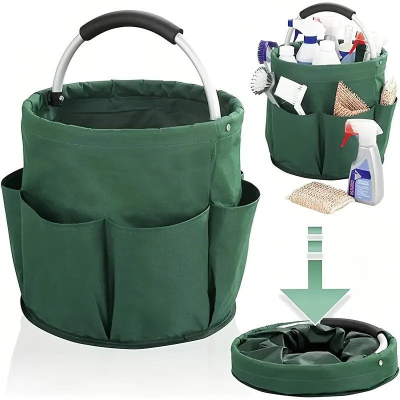 Fold‑able Garden Tool Storage Bucket Bag-All‑purpose Portable Organizer For Outdoor Daily‑use