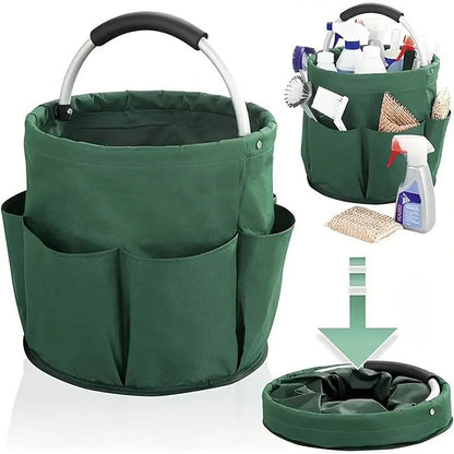 Fold‑able Garden Tool Storage Bucket Bag-All‑purpose Portable Organizer For Outdoor Daily‑use